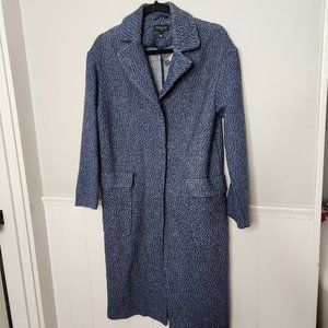 TOPSHOP Textured Short Blue Coat